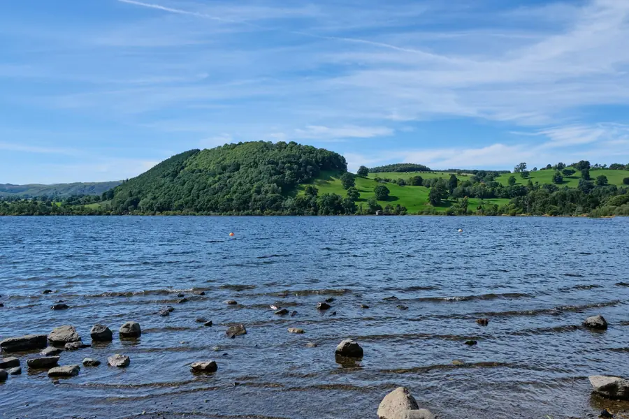 Ullswater seen from the shore near Pooley Bridge, the point west of Penrith where the Lake District National Park boundary takes over planning
