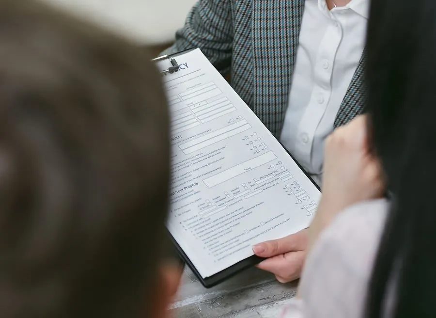 Completing an insurance claim form