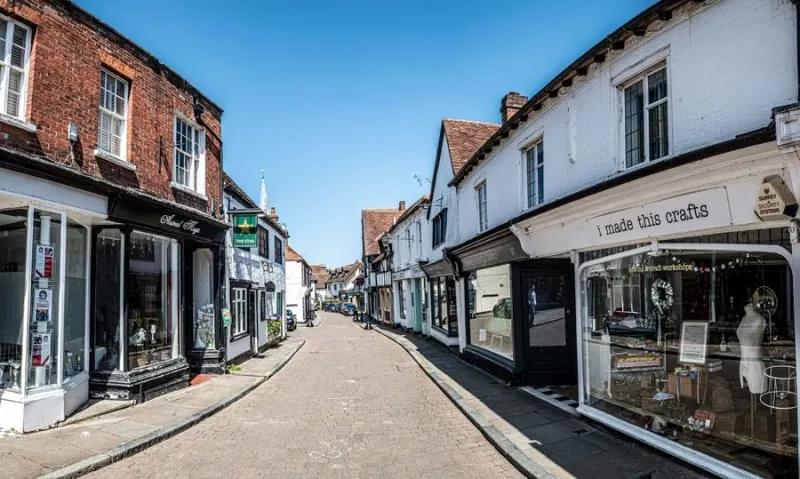A historic conservation-area street of stone buildings, the character of central Kendal