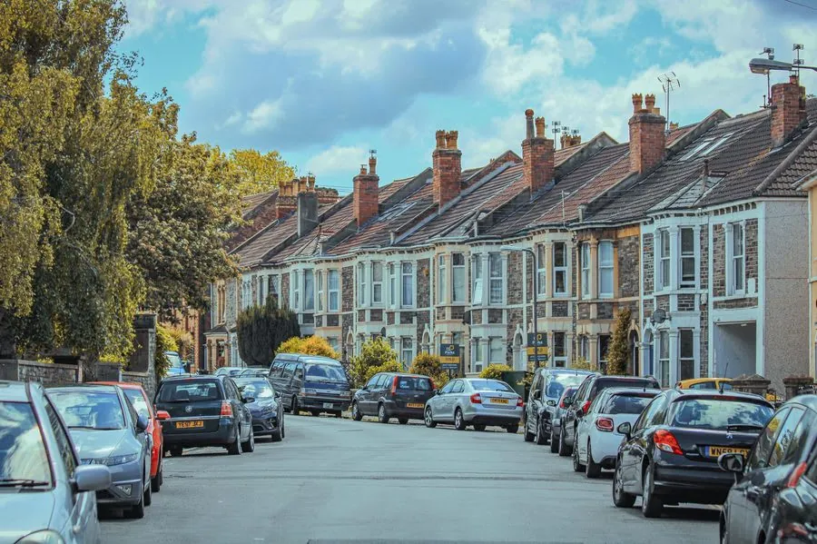 A street of terraced houses with slate roofs and chimney stacks, the sort of Carlisle property covered by permitted development rules