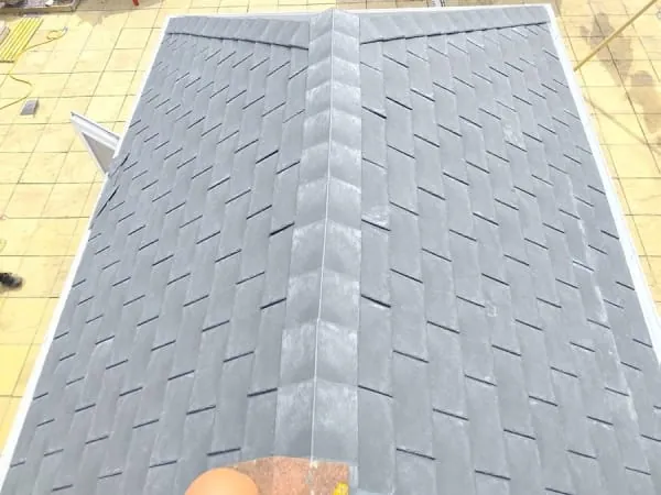 Newly laid grey slate roof completed by Roof Repairs Carlisle