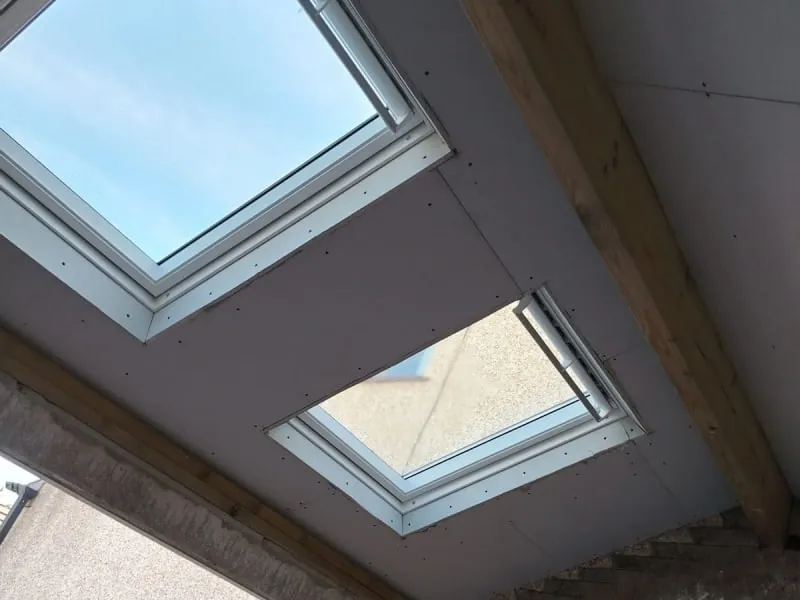 Daylight coming through newly installed roof windows in Carlisle